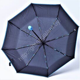 Зонт женский арт.16301АС - отделка голубая