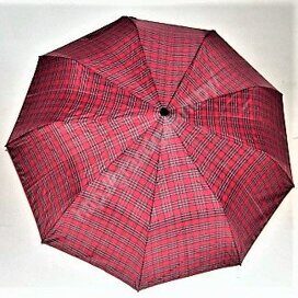 Зонт женский арт.347-5 красный в клеточку (1)