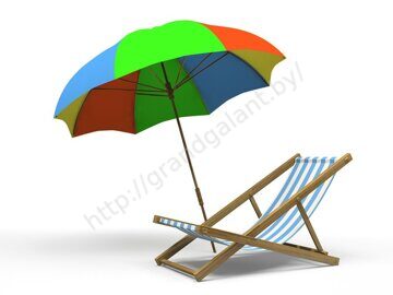 Пляжный зонт в самолет