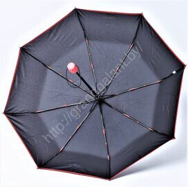 Зонт женский арт.16301АС - отделка красная.