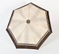 ZEST, арт.23958-11, зонт женский белый с коричневым бардюром